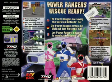 Power Rangers - Lightspeed Rescue (Europe) box cover back